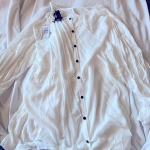 TAGS ON, never worn white plus size top